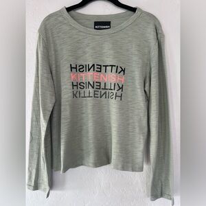 Kittenish Crop Top Long‎ Sleeve Shirt